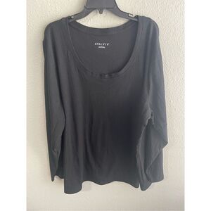 ❤️Ava & Viv Scoop Neck Ribbed Long Sleeve Top
4X